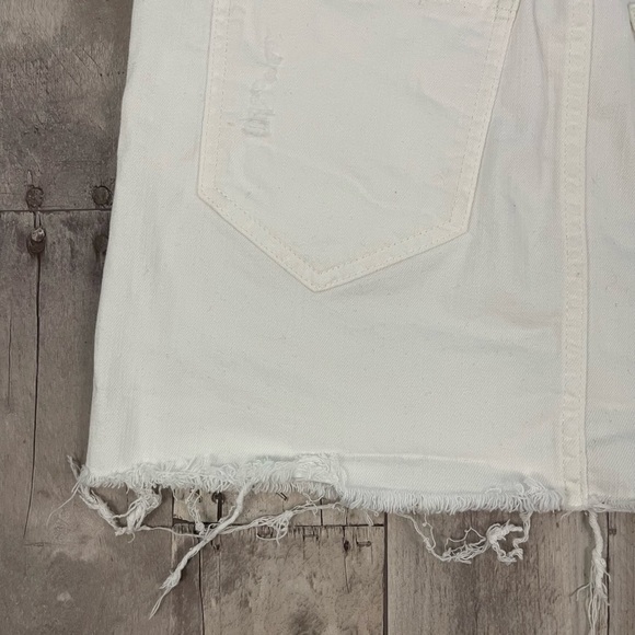 Free People White Distressed Mini Skirt - Picture 11 of 14